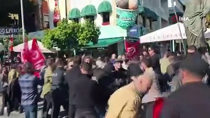 Antalya'da Siyasi Gerilim Zirve Yaptı: Karşıt Görüşlü Gruplar Polis Duvarına Takıldı!