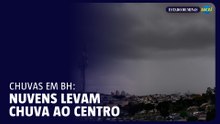 Ventania leva nuvens pesadas em direção ao centro de BH