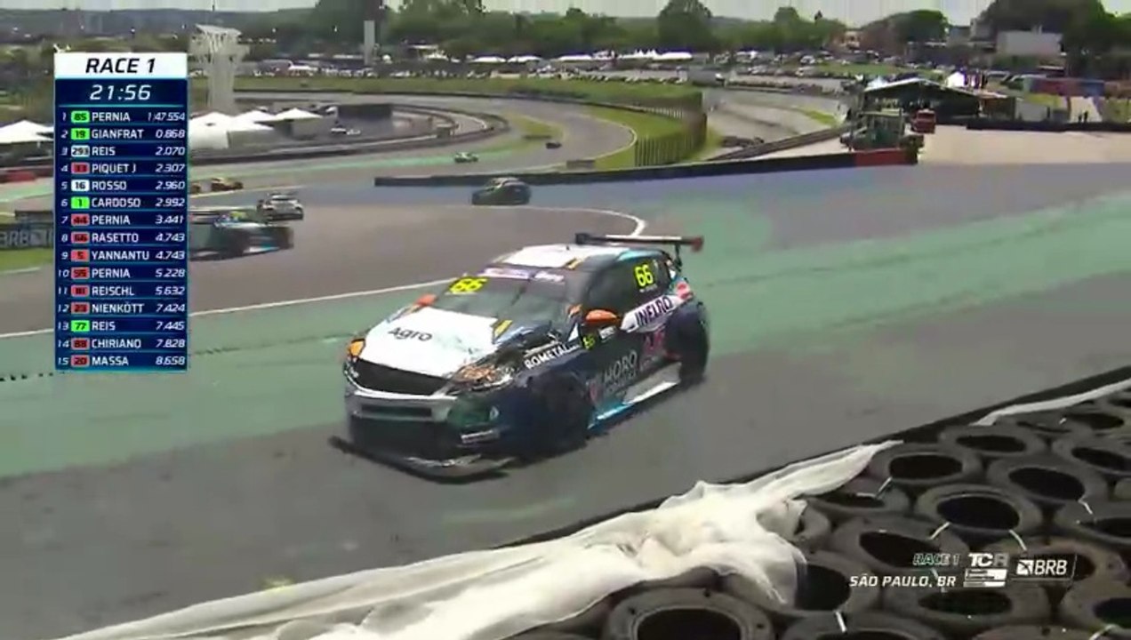 TCR South America 2025 Interlagos Race 1 Rasetto Big Crash