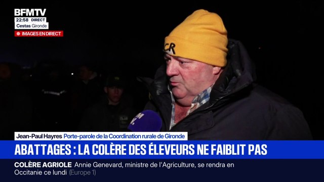 Crise agricole: environ 200 agriculteurs à bout bloquent une partie de l'A63 au niveau de Cestas en Gironde