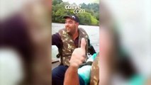 Vídeo: onças-pardas são flagradas nadando no Rio Iguaçu, no sudoeste do Paraná