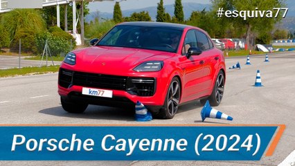 Porsche Cayenne 2024 - Maniobra de esquiva (moose test) y eslalon | km77.com