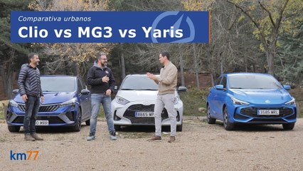 Los mejores híbridos de pequeño tamaño: MG3 vs Renault Clio vs Toyota Yaris | km77.com