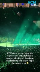 Lady Gaga halts Sydney performance after dancer fell off stage