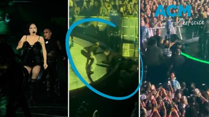 Lady Gaga halts Sydney performance after dancer fell off stage