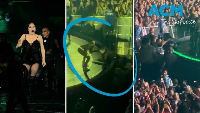 Lady Gaga halts Sydney performance after dancer fell off stage