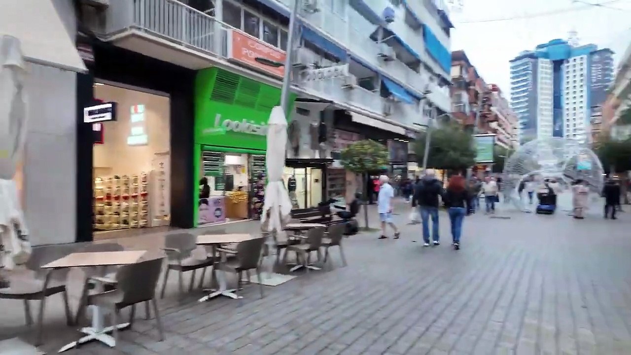 Christmas in Benidorm Walking tour. Spain Best Travel Destination 2026 Happy New Year