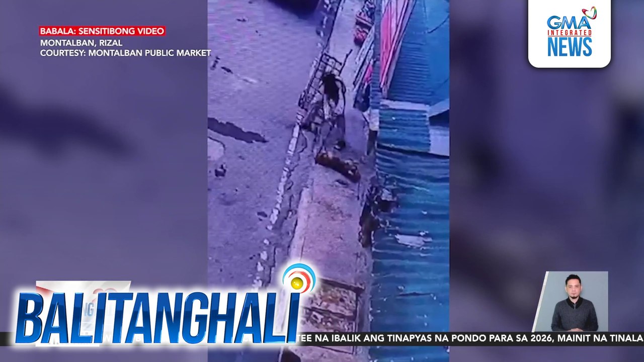 Asong nakapatay umano ng manok, patay matapos pagpapaluin ng isang lalaki sa Montalban Public Market | Balitanghali