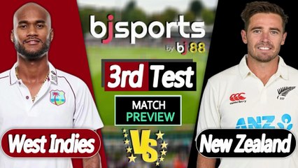 West Indies vs New Zealand 2025 | WI vs NZ 3rd Test Match Preview |