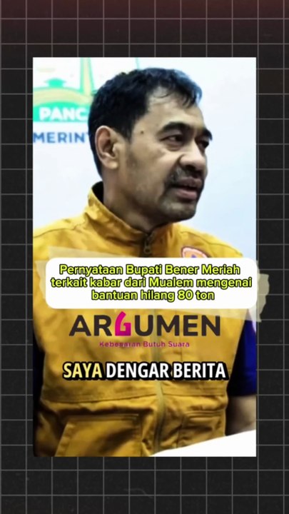 Pernyataan Bupati Bener Meriah terkait kabar dari Mualem mengenai bantuan hilang 80 ton