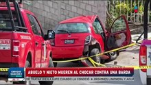 Adulto mayor y su nieto mueren al chocar con una barda en Tlaxcala