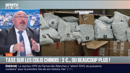 SIGNÉ BFM - La taxe de 3 euros sur les petits colis importés dans l'UE "pourrait s'ajouter à la taxe française de 2 euros si le budget est voté"