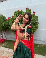 Ashwini Shri looking beautiful in half saree