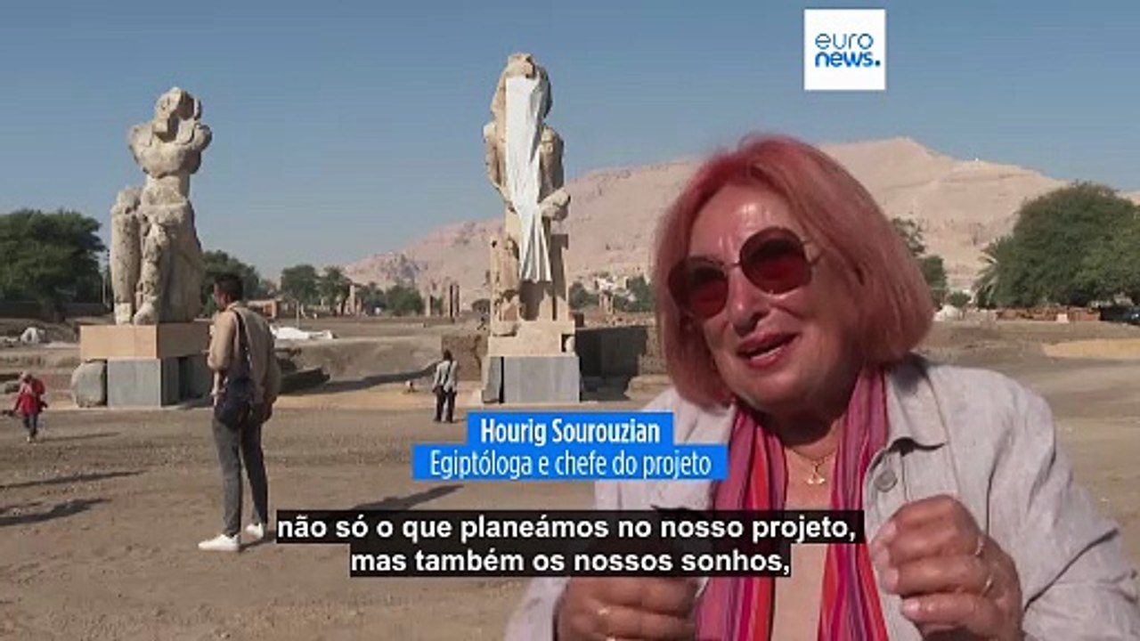 Egito: os famosos Colossos de Mémnon foram rest...