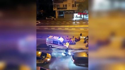 Otomobile çarpan motosiklet sürücüsü yaralandı