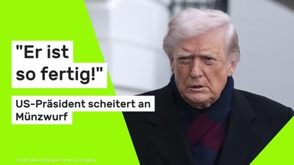 Donald Trump: "Er ist so fertig!" US-Präsident scheitert an Münzwurf