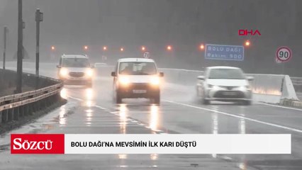 Bolu Dağı'na mevsimin ilk karı düştü