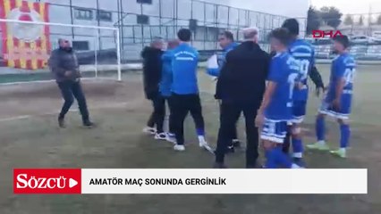 Amatör maç sonunda gerginlik