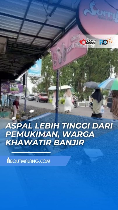 PENINGGIAN JALAN DI KEPANJEN PICU KEKHAWATIRAN, ASPAL LEBIH TINGGI DARI PADA PEMUKIMAN