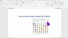 How to Insert Factory Symbol 🏭 in Word