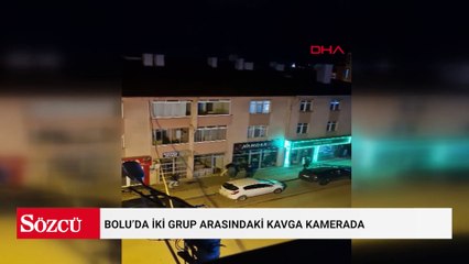 Bolu’da iki grup arasındaki kavga kamerada; bekçilerden biber gazlı müdahale