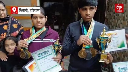 भिवानी के धावक भाई-बहनों का कमाल, जयपुर हाफ मैराथन में तोड़ा अपना ही रिकॉर्ड, माता-पिता को बच्चों पर गर्व