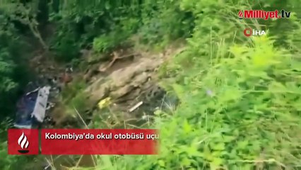 Kolombiya'da feci olay! Okul otobüsü kaza yaptı, çok sayıda ölü var