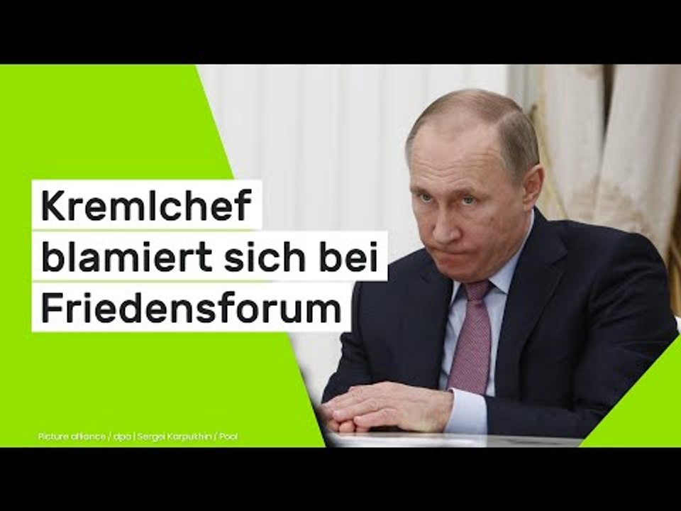 Wladimir Putin: 34 Sekunden Stille - Kremlchef blamiert sich bei Friedensforum