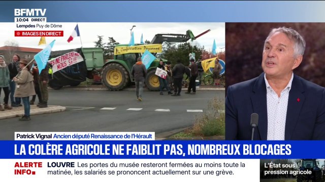 Colère agricole: On n'a pas retenu la leçon de la crise des gilets jaunes , estime Patrick Vignal, ancien député Renaissance