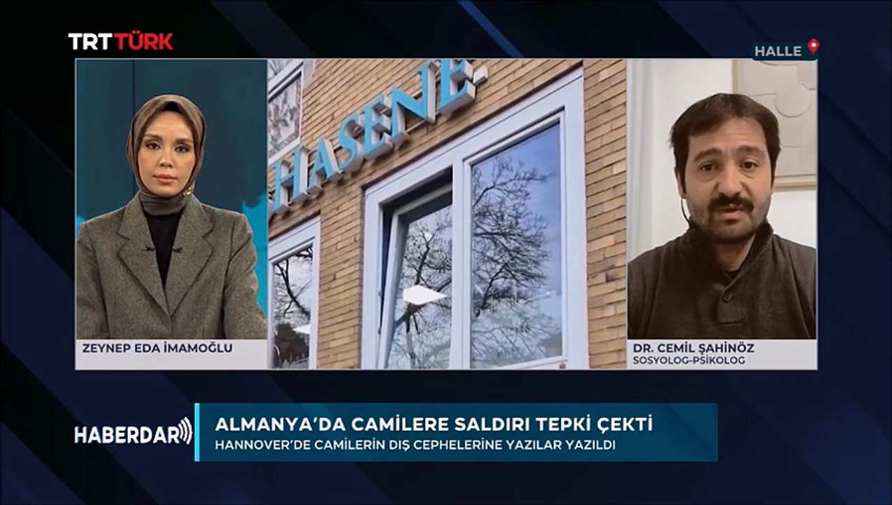 Almanya Hannoverde cami saldirilari (TRT Türk, Haberdar, 15.12.2025)