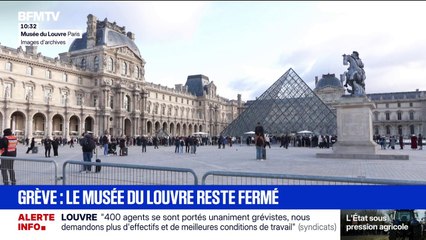 Le musée du Louvre restera fermé ce lundi