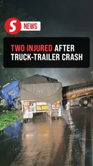 Tanker truck-trailer crash near Rompin, two injured