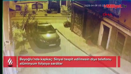 Yer: Beyoğlu... Saat 03.00! Polis görüntüleri paylaştı: Sinyali alüminyum folyo ile kestiler