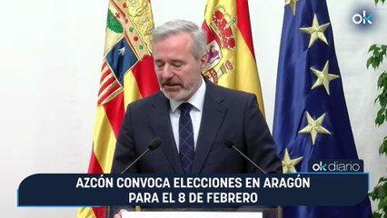 Azcón convoca elecciones en Aragón para el 8 de febrero
