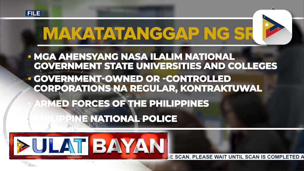 Pamamahagi ng SRI sa mga empleyado ng gobyerno at gratuity pay sa mga job order at COS, sinimulan ngayong araw | ulat ni Cleizl Pardilla