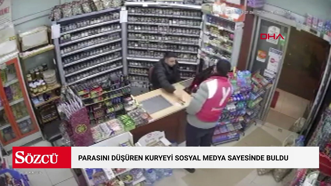 Avcılar’da markette parasını düşüren kuryeyi sosyal medya sayesinde buldu