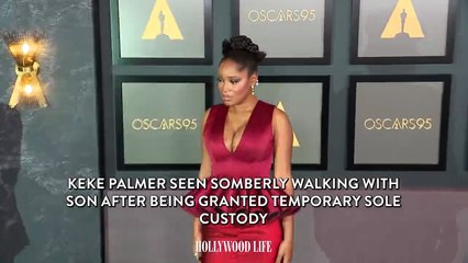 Keke Palmer Seen Somberly Walking With Son After Being Granted Temporary Sole Custody
