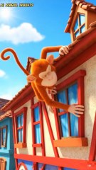 “Funny Monkey Messes Up Painter’s Work 😂 | Cute Dog & Cat Comedy Short”