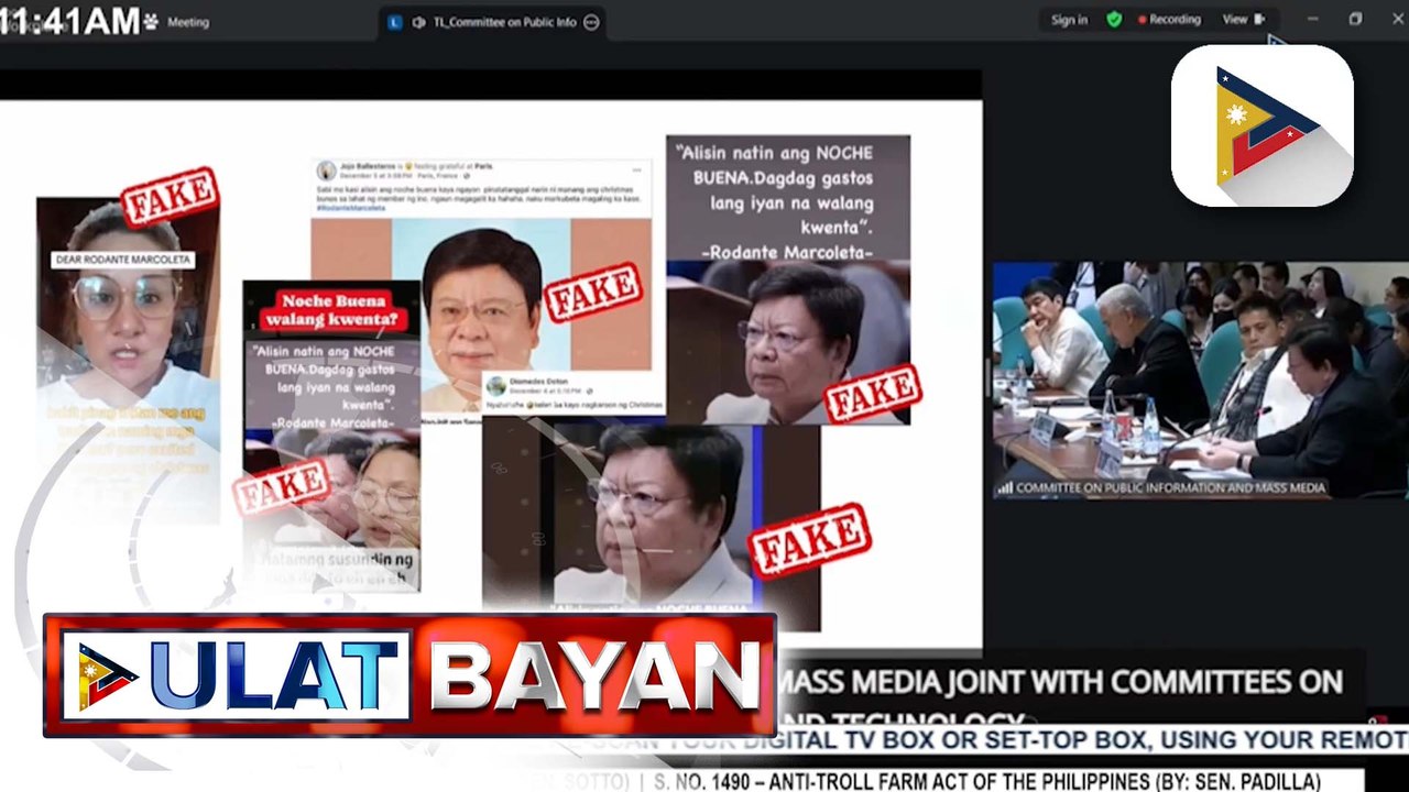 Mga hakbang para labanan ang fake news at misinformation, tinalakay sa Senado | ulat ni Gab Villegas