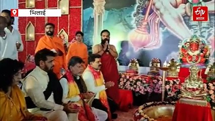 धीरेंद्र शास्त्री की कथा से पहले भिलाई में ध्वज पताका फहराई गई, 25 दिसंबर से होगी कथा