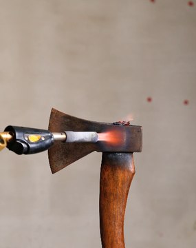 Made a sleek, upgraded axe by combining two old axes together ✨