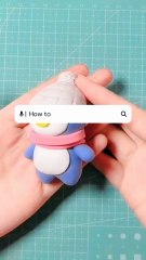 Cute Penguin Clay Art 🐧 | Mini Polymer Clay Penguin Tutorial | Satisfying Craft