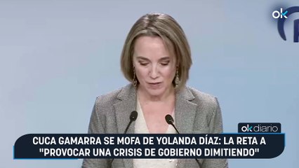 Cuca Gamarra se mofa de Yolanda Díaz: la reta a "provocar una crisis de Gobierno dimitiendo"