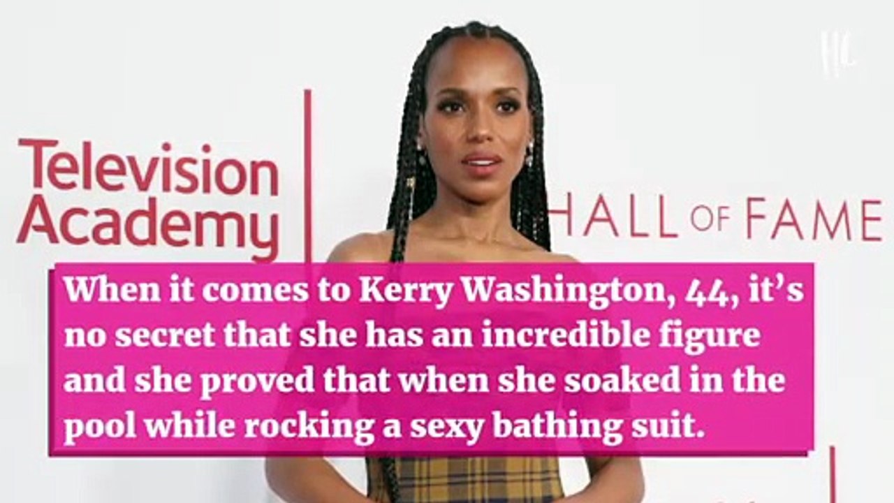 Kerry Washington, 44, Stuns In Cutout Dolce & Gabbana Swimsuit While Hitting The Pool
