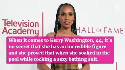 Kerry Washington, 44, Stuns In Cutout Dolce & Gabbana Swimsuit While Hitting The Pool