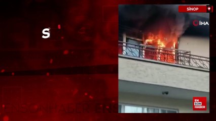 Sinop’ta 24 daireli apartmanda yangın çıktı bina tahliye edildi