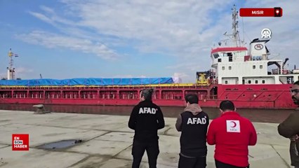 Türk Kızılayın Gazze için hazırladığı 19. "İyilik Gemisi" Mısır'ın Ariş Limanı'na ulaştı
