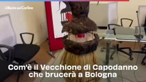 Com'è il Vecchione di Capodanno che brucerà a Bologna: video