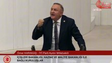 İYİ Parti Aydın Milletvekili Ömer Karakaş, TBMM'de bebek katili canibaşı Öcalan’a “şerefsiz” deyince DEM'li vekiller ayaklandı.