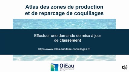 Atlas des zones conchylicoles : Tutoriel de demande de mise à jour de classement - 2025